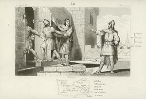 Gefangennahme von Karl dem Einfältigen, König von Westfranken, 923 von French School