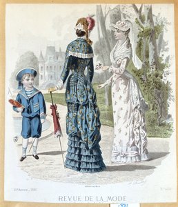 In einem Park, aus Revue de la Mode, 1881 von French School