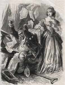 In wilder Wut ließ er Federn, Bücher und Papiere fliegen: Wut des Dichters Paul Scarron (1610-1660) vor seiner Frau, Francoise d
