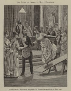 Einweihung eines Lehrlings in einer Frauenloge (Stich) von French School