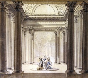 Innenansicht des Tempels der Tugend, ca. 1770