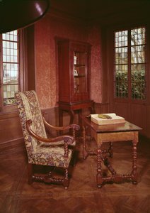 Innenansicht des Arbeitszimmers von Honore de Balzac (1799-1850) in seinem Haus in der Rue Raynouard