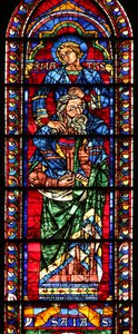 Jesaja mit St. Matthäus auf seinen Schultern von French School