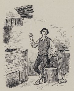 Italienischer Komponist Gioachino Rossini als Junge (Gravur) von French School