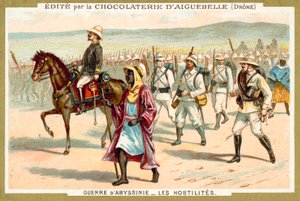 Italienische Truppen auf dem Marsch, Erster Italienisch-Äthiopischer Krieg von French School