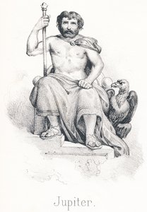 J Jupiter: Sohn von Saturn und Rhea, Bruder von Titan, er wurde von der Ziege Amalthea ernährt