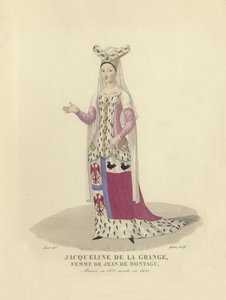 Jacqueline de la Grange, Ehefrau von Jean de Montagu, Berater von Karl V. und VI. von Frankreich