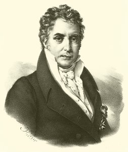 Jacques-Louis David, Porträt (Gravur) von French School