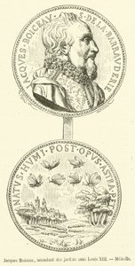 Jacques Boiceau, Gartenintendant unter Ludwig XIII, Medaille (Stich) von French School