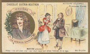 Jean-Baptiste Poquelin dit Moliere, französischer Komödiant und Dramatiker, Autor von „Les Femmes savantes“ von French School