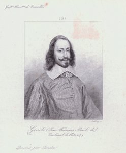 Jean François Paul de Gondi, Kardinal de Retz, französischer Geistlicher und Agitator im Fronde-Bürgerkrieg (Gravur) von French School