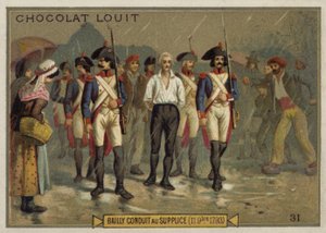 Jean Sylvain Bailly auf dem Weg zur Guillotine, Französische Revolution, 11. November 1793 von French School