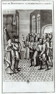 Jean de Bretagne (1293-1345), Graf von Montfort, und seine Frau werden in Nantes begrüßt