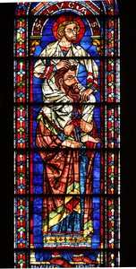 Jeremia mit St. Lukas auf seinen Schultern von French School