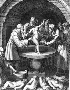 Juden opfern ein christliches Kind in Frankreich im Jahr 1180