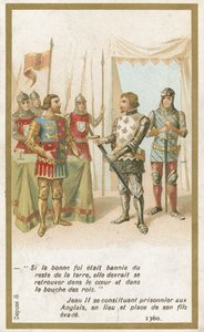 Johann II., König von Frankreich, Gefangener der Engländer, 1360 von French School