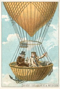 Joseph Louis Gay-Lussac und Jean-Baptiste Biot in einem Ballon in 4000 Metern Höhe von French School