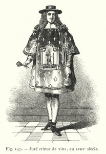 Weinrufer, im XVIII. Jahrhundert (Stich) von French School