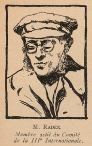 Karl Radek, polnischer marxistischer Revolutionär und Sekretär der Dritten Kommunistischen Internationale (Komintern)
