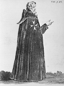 Ritter des Johanniterordens in der ursprünglichen Tracht, getragen bis zum vierzehnten Jahrhundert von French School
