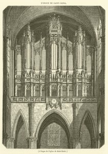 Die Orgel der Kirche Saint-Denis von French School