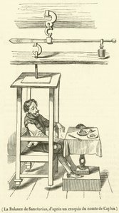 Die Waage des Sanctorius (Gravur)