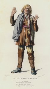 La Farce De Maistre Pathelin (farbiger Stich) von French School