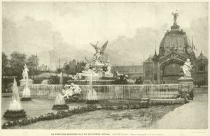 Das monumentale Brunnenwerk des Bildhauers Coutan, Vorderansicht, nach einem Foto von M. H.-C. Godefroy von French School