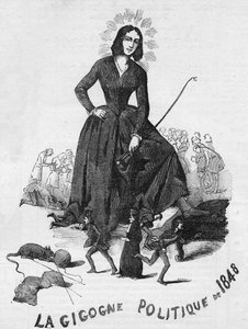 Die politische Gigogne von 1848 (George Sand (Aurore Dupin, Baronne Dudevant) (1804-1876) französische Schriftstellerin)