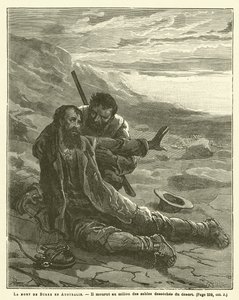 Der Tod von Burke in Australien (Gravur) von French School