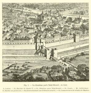 Das zweite Tor Saint-Honoré, 1450 von French School