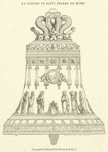 Die große Glocke von Sankt Peter in Rom (Gravur)