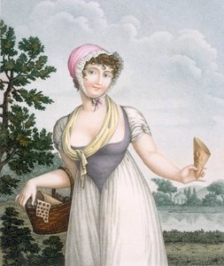 Die Vergnügungshändlerin, graviert von Pomel von French School