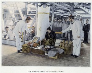Der Lebensmittelhändler - in „Album militaire - Marine: Das Leben an Bord“