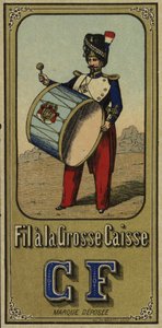 Etikett für Große Trommel-Garn von French School