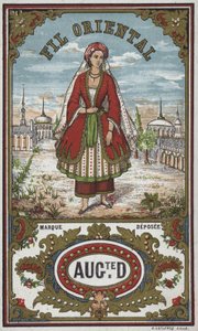 Etikett für orientalisches Garn von French School