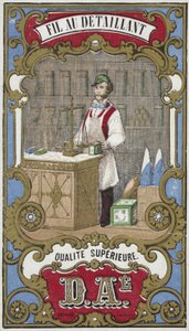 Etikett für Einzelhändler-Garn von French School