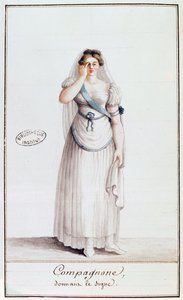 Freimaurerin gibt ein Zeichen, 1805 von French School