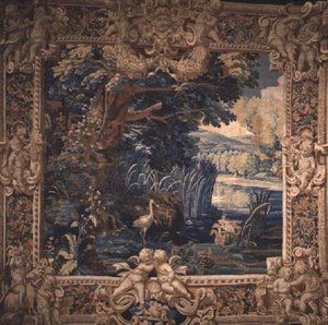 Landschaft, Paris, frühes 17. Jahrhundert (Woll- und Seidenteppich)
