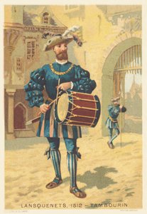 Landsknechte, Tambour im Jahr 1512 (Söldner, hauptsächlich Deutsche, im 15. und 16. Jahrhundert) von French School