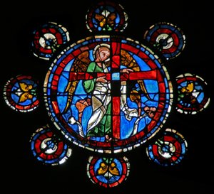 Jüngstes Gericht: Ein Engel mit dem Kreuz von French School