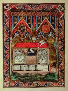 Noahs Arche, aus dem Psalter von St. Louis, ca. 1258-70 von French School