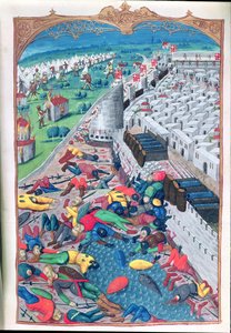 Nach ehrenvoller Kapitulation, aus A History of the Siege of Rhodes von Guillaume Caoursin, 1483 von French School