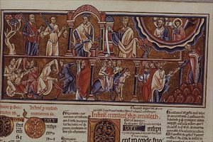 Lat 8846 f.2 Szene eines Massakers, aus der Hebraica Romana Gallica von French School