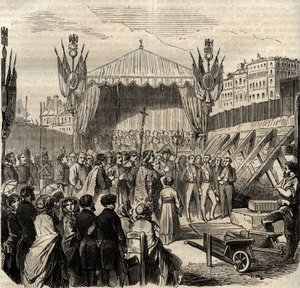 Grundsteinlegung des neuen Louvre am 25. Juli