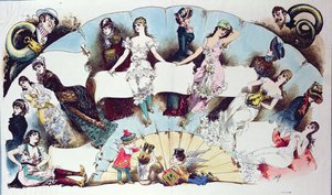 Layout-Illustrationen für einen Artikel über Damenunterwäsche, aus La Vie Parisienne, ca. 1870 von French School