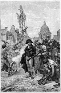 Lazare Carnot (1753-1823) inspiziert die Waffenwerkstätten in Paris im Jahr 1793 von French School