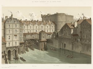 Das Petit-Châtelet und die Petit-Pont, 1717 von French School