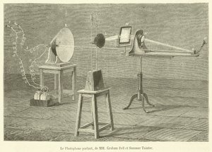 Der sprechende Photophon von Graham Bell und Summer Tainter von French School