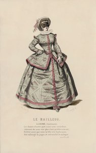 Le Railleur, La Dupre, Kurtisane (farbiger Stich) von French School